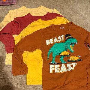 4 Pack Boys Thanksgiving Shirts